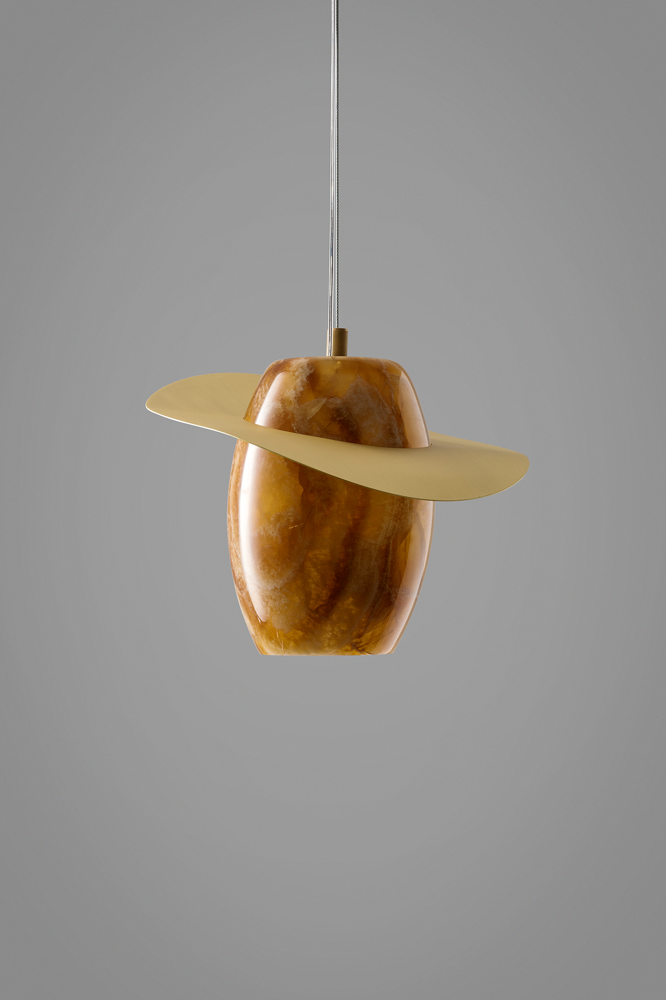 moderne karamellfarbige Lampe